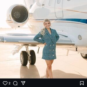 Buddy Love Blue Plaid Dress